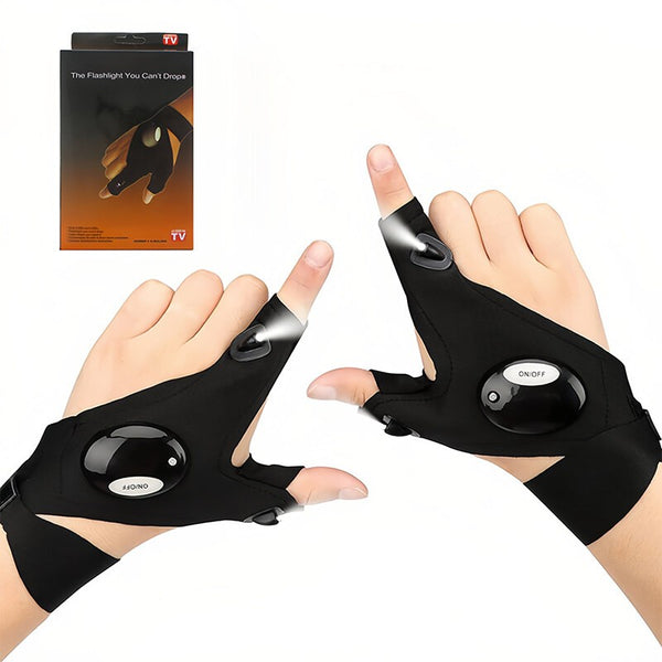 Luva sem Dedos com Lanterna